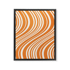 Wavy Stripes XLVI - Retro Orange Framed Canvas Print Gallery Image 6