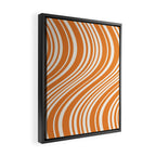 Wavy Stripes XLVI - Retro Orange Framed Canvas Print Gallery Image 2