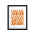 Wavy Stripes XLVI - Retro Orange Framed Art Print Gallery Image 5