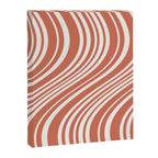 Wavy Stripes XLVII - Brick Red Canvas Print Gallery Image 6