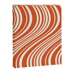 Wavy Stripes XLVIII - Bright Retro Red Canvas Print Gallery Image 6