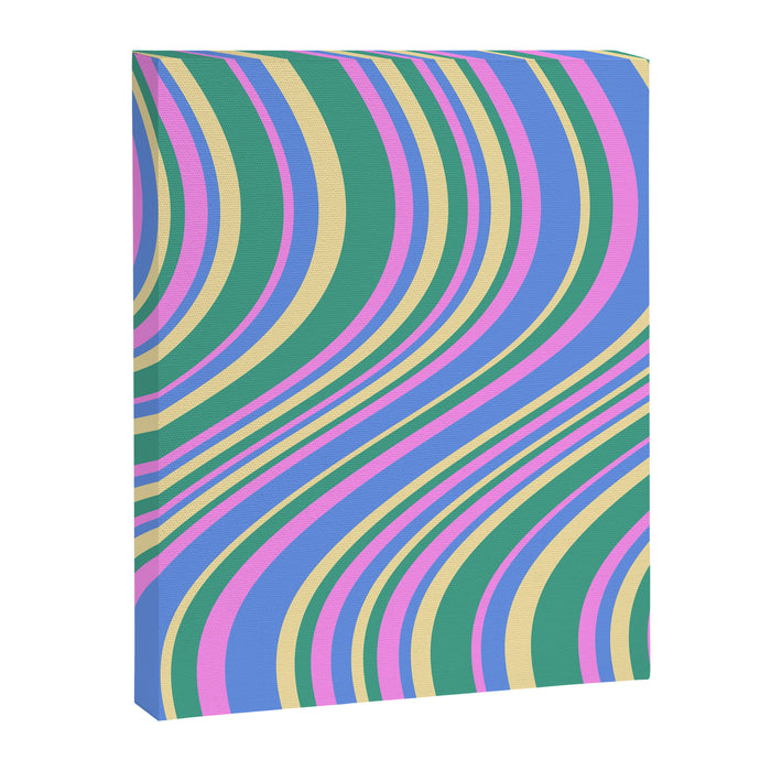 Wavy Stripes XV - 90s Pastel Canvas Print Gallery Image 1