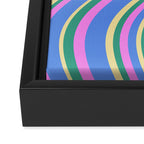 Wavy Stripes XV - 90s Pastel Framed Canvas Print Gallery Image 3