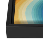 Wavy Stripes XVI - Ombre Rainbow Framed Canvas Print Gallery Image 3