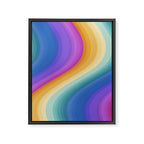 Wavy Stripes XVI - Ombre Rainbow Framed Canvas Print Gallery Image 6