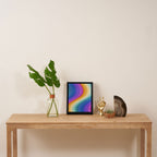 Wavy Stripes XVI - Ombre Rainbow Framed Canvas Print Gallery Image 4