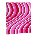 Wavy Stripes XVII - Y2K Pink and Red Canvas Print Gallery Image 6
