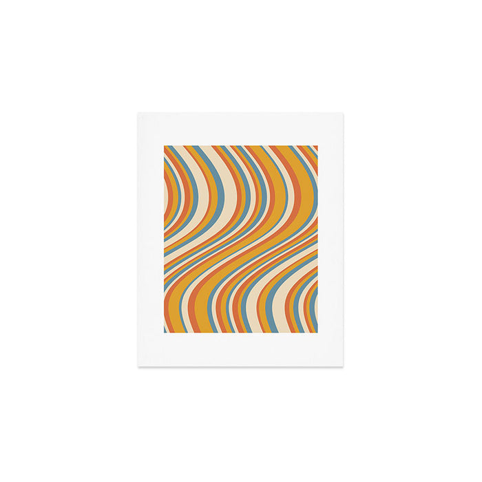 Wavy Stripes XX - Retro Summer Art Print Gallery Image 1