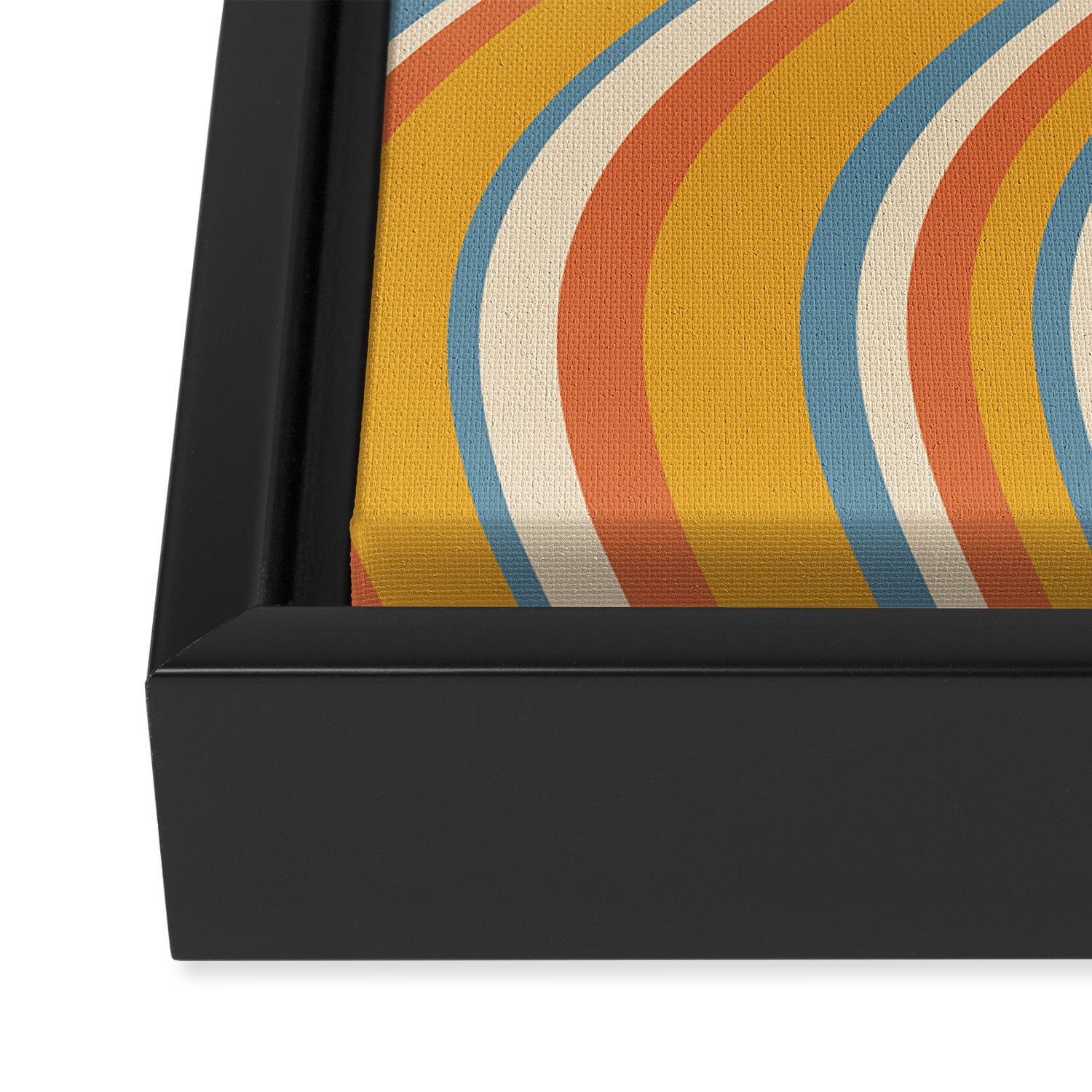 Wavy Stripes XX - Retro Summer Framed Canvas Print Gallery Image 3