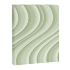 Wavy Stripes XXI - Pastel Natural Green Canvas Print Gallery Image 6