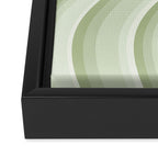 Wavy Stripes XXI - Pastel Natural Green Framed Canvas Print Gallery Image 3