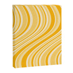 Wavy Stripes XXII - Golden Sunshine Yellow Canvas Print Gallery Image 6