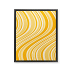 Wavy Stripes XXII - Golden Sunshine Yellow Framed Canvas Print Gallery Image 6