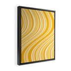 Wavy Stripes XXII - Golden Sunshine Yellow Framed Canvas Print Gallery Image 2