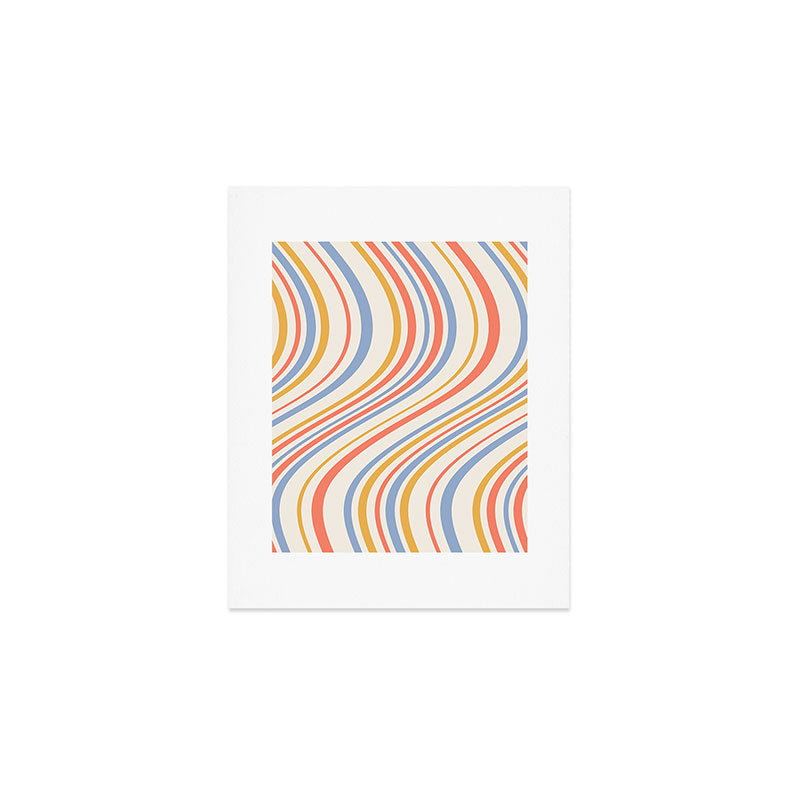 Wavy Stripes XXIII - Retro Summer Art Print Gallery Image 1