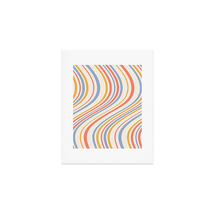 Wavy Stripes XXIII - Retro Summer Art Print Gallery Image 1