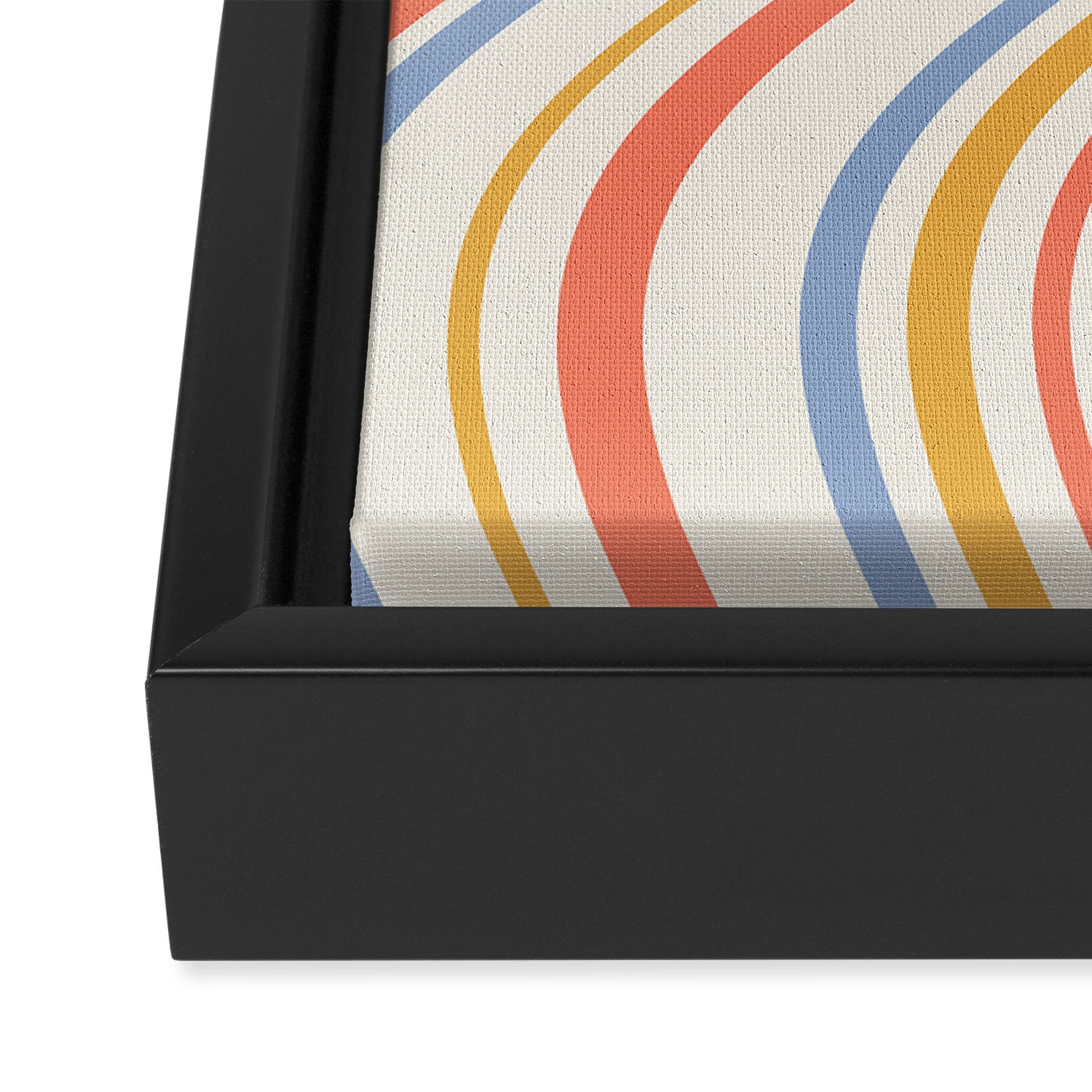 Wavy Stripes XXIII - Retro Summer Framed Canvas Print Gallery Image 3