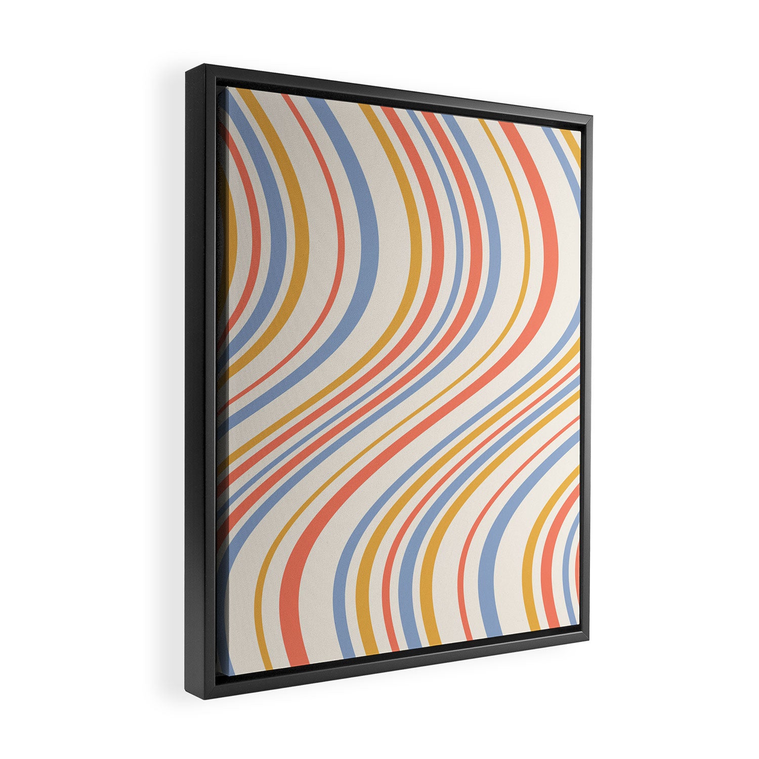 Wavy Stripes XXIII - Retro Summer Framed Canvas Print Gallery Image 2