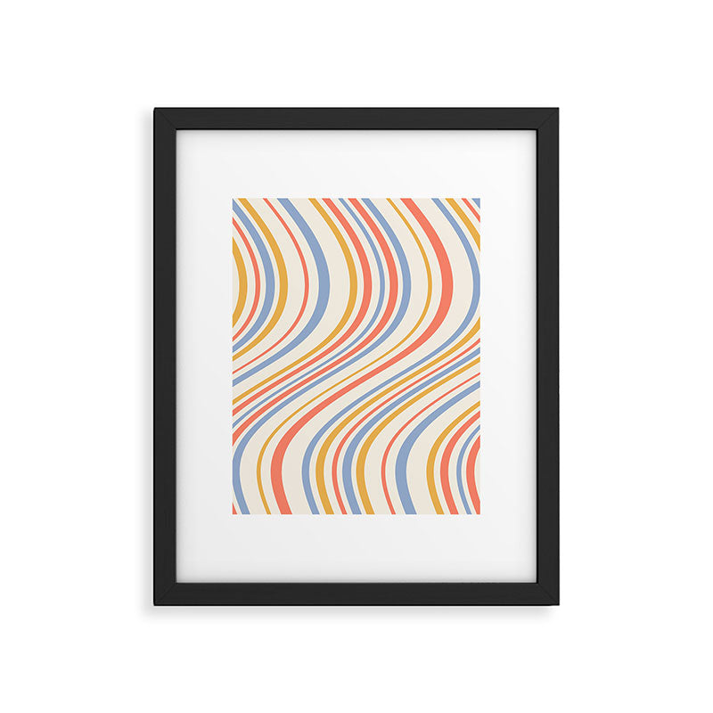 Wavy Stripes XXIII - Retro Summer Framed Art Print Gallery Image 5