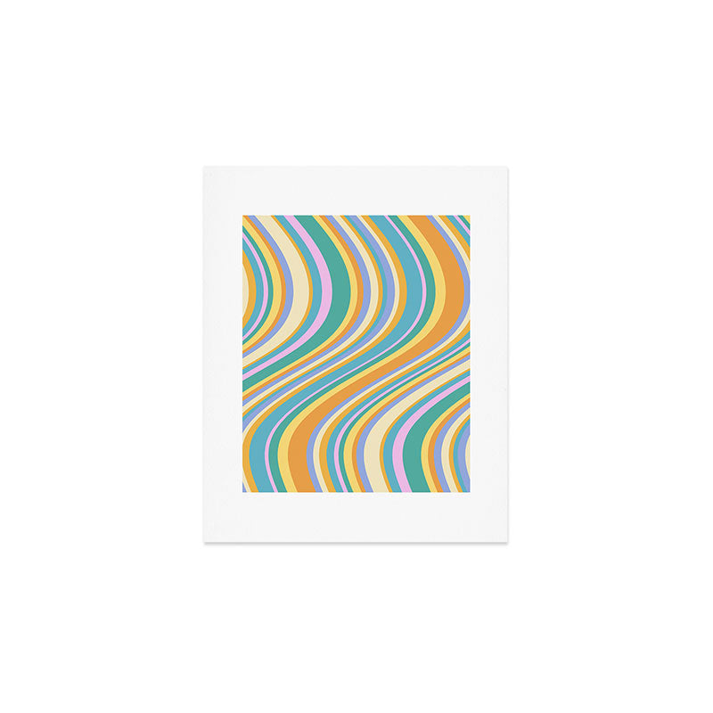 Wavy Stripes XXIV - 90s Summer Art Print Gallery Image 1