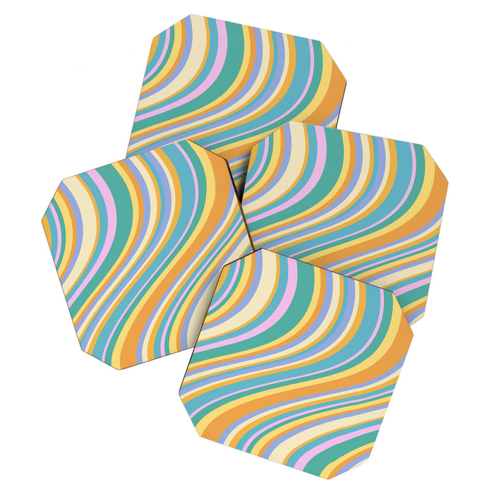 Wavy Stripes XXIV - 90s Summer Coaster Gallery Image 1