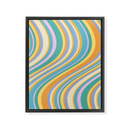 Wavy Stripes XXIV - 90s Summer Framed Canvas Print Gallery Image 6