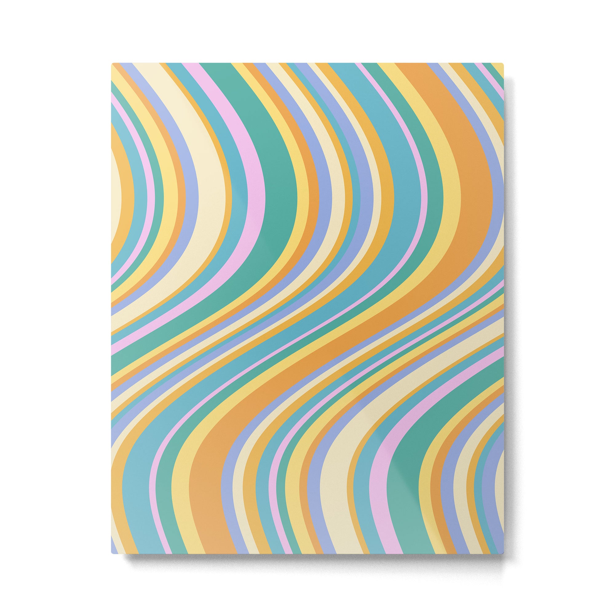 Wavy Stripes XXIV - 90s Summer Metal Print Gallery Image 4