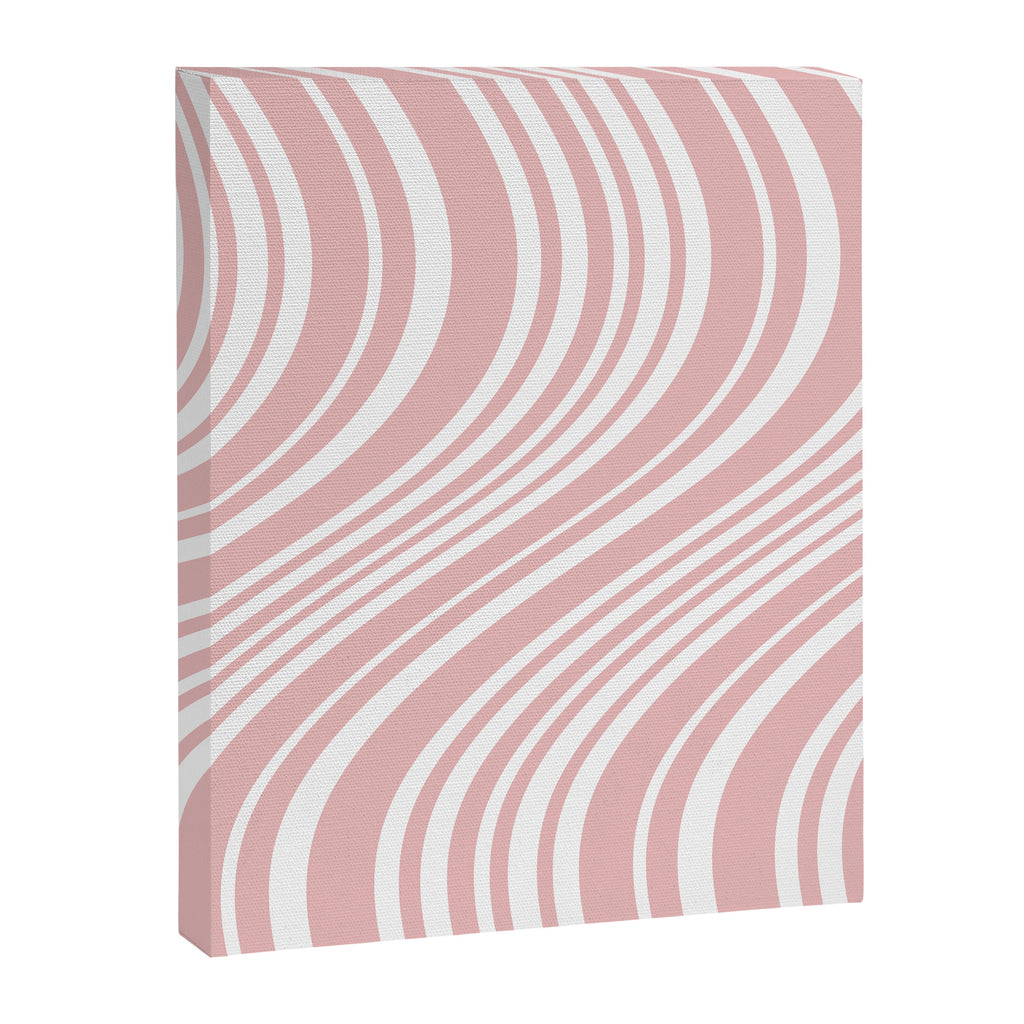 Wavy Stripes XXIX - Blush Pink Canvas Print Gallery Image 6