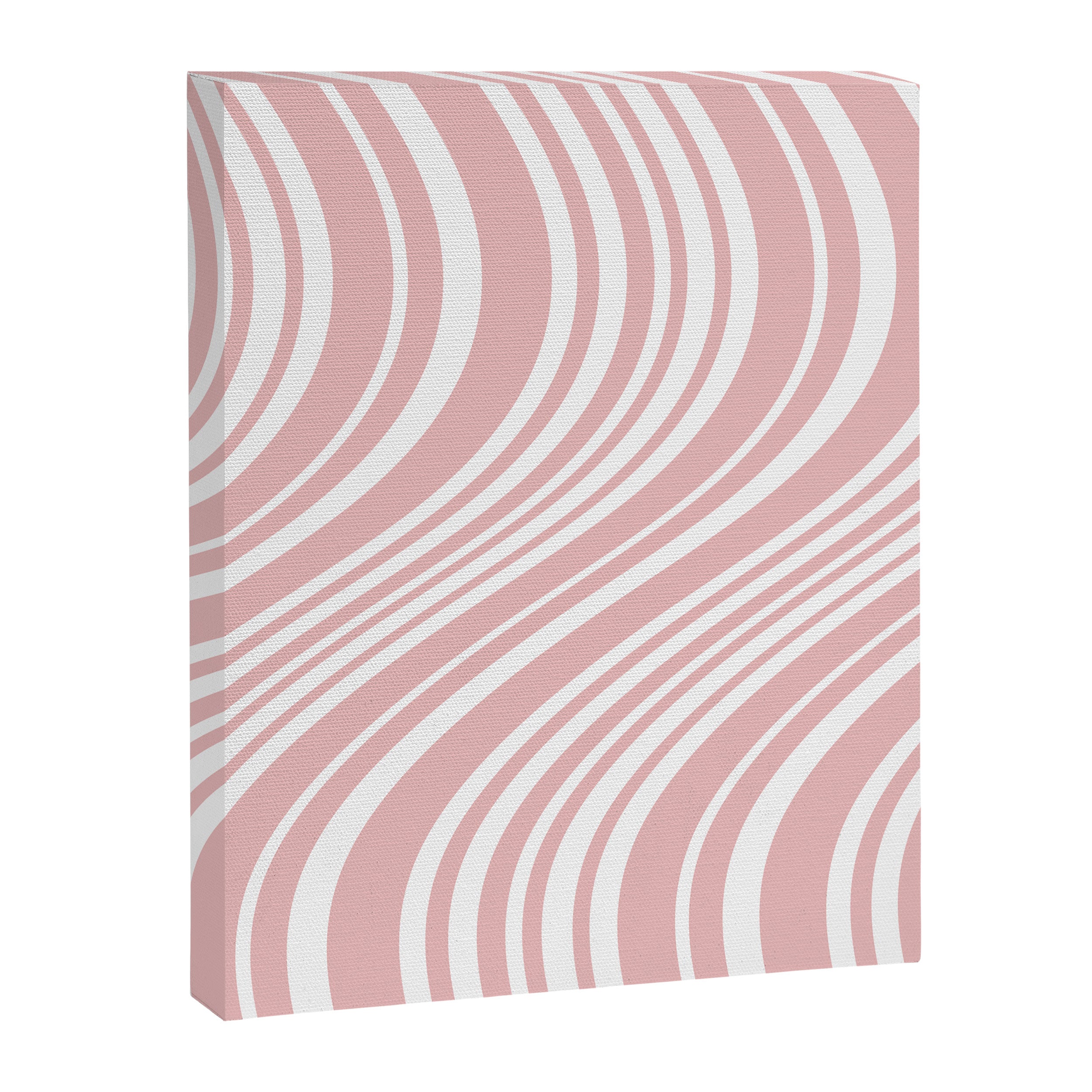 Wavy Stripes XXIX - Blush Pink Canvas Print Gallery Image 6