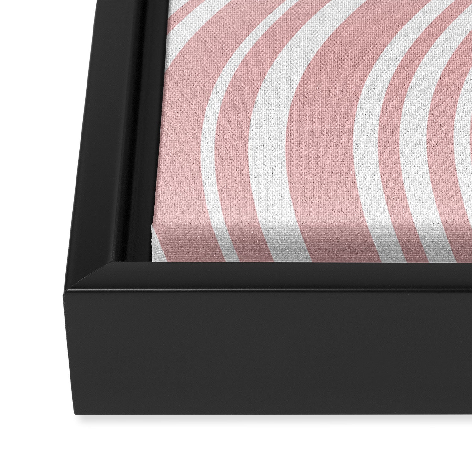 Wavy Stripes XXIX - Blush Pink Framed Canvas Print Gallery Image 3