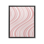 Wavy Stripes XXIX - Blush Pink Framed Canvas Print Gallery Image 6