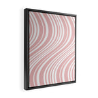 Wavy Stripes XXIX - Blush Pink Framed Canvas Print Gallery Image 2
