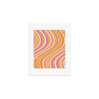 Wavy Stripes XXV - Pink Orange Yellow Art Print Gallery Image 1