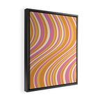 Wavy Stripes XXV - Pink Orange Yellow Framed Canvas Print Gallery Image 2