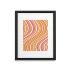 Wavy Stripes XXV - Pink Orange Yellow Framed Art Print Gallery Image 5
