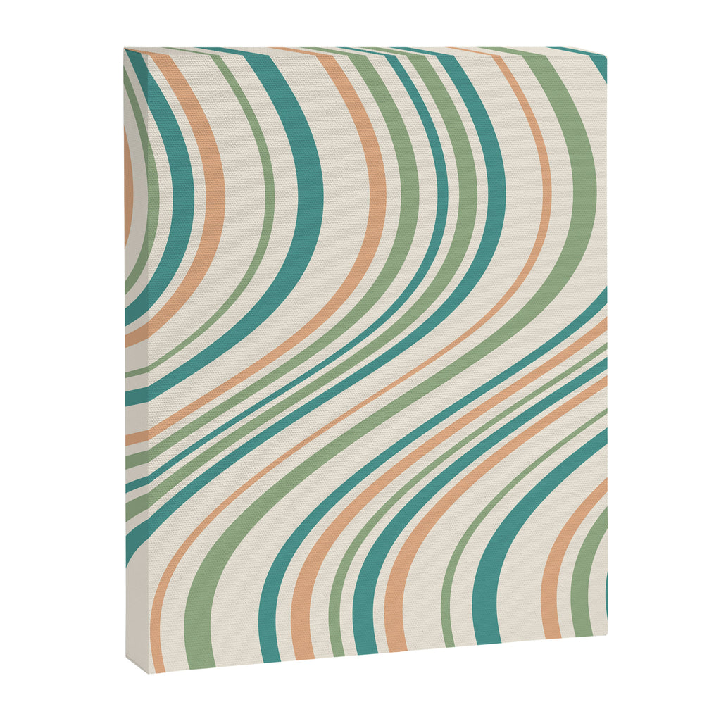 Wavy Stripes XXVI - Natural Boho Canvas Print Gallery Image 6