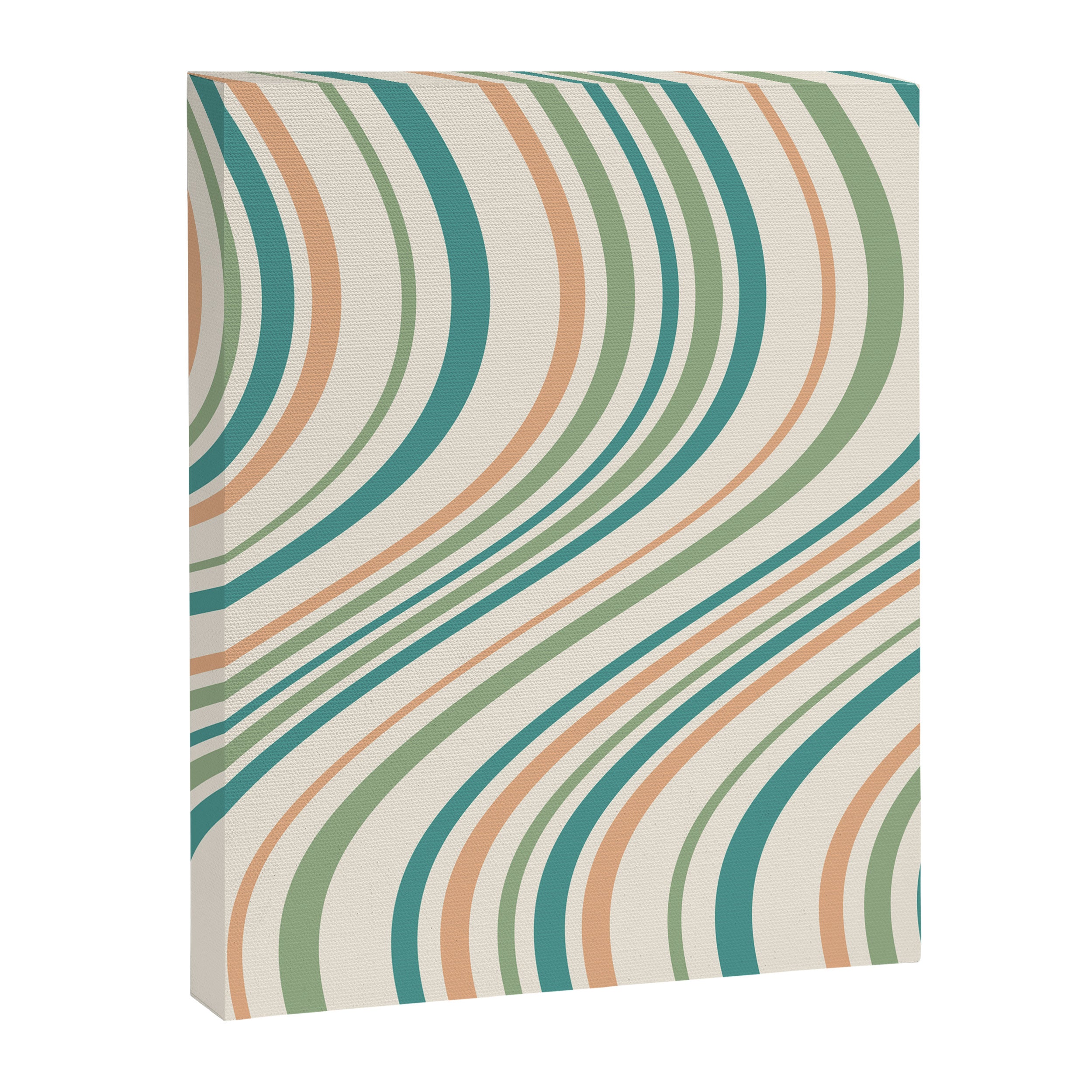 Wavy Stripes XXVI - Natural Boho Canvas Print Gallery Image 6