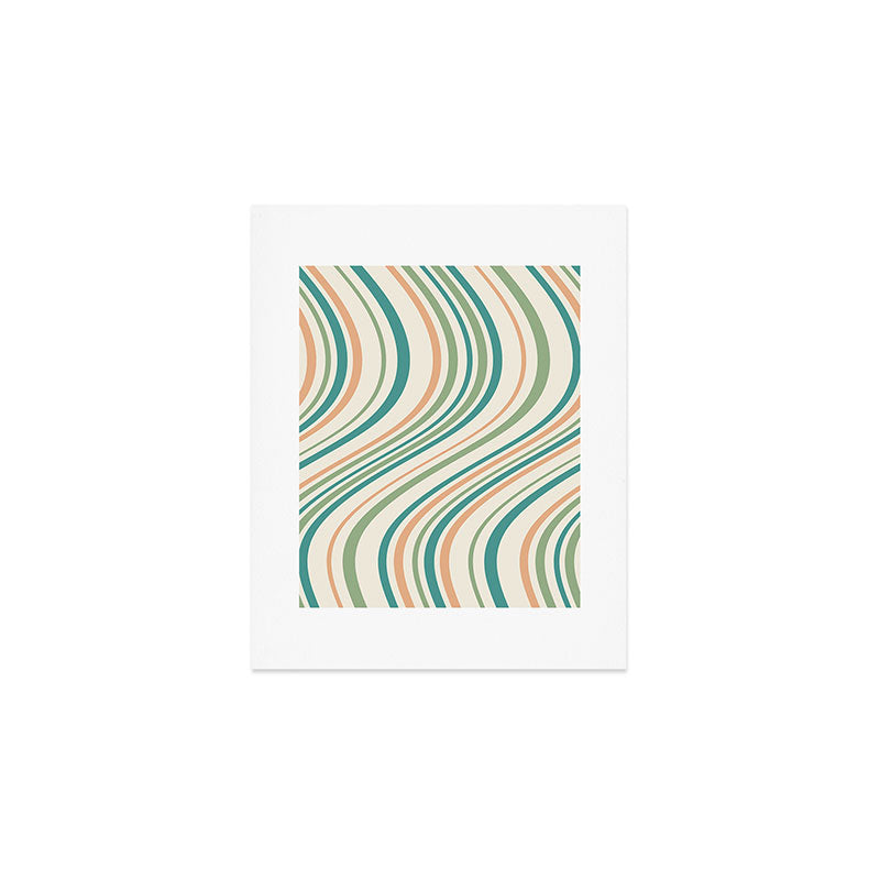 Wavy Stripes XXVI - Natural Boho Art Print Gallery Image 1