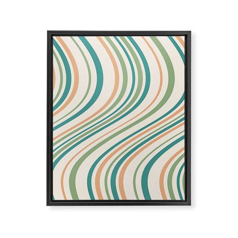 Wavy Stripes XXVI - Natural Boho Framed Canvas Print Gallery Image 6