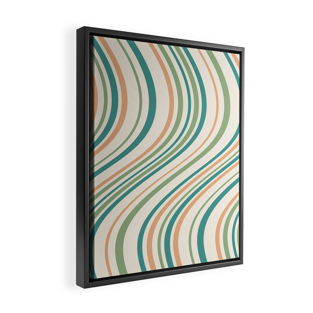 Wavy Stripes XXVI - Natural Boho Framed Canvas Print Gallery Image 2