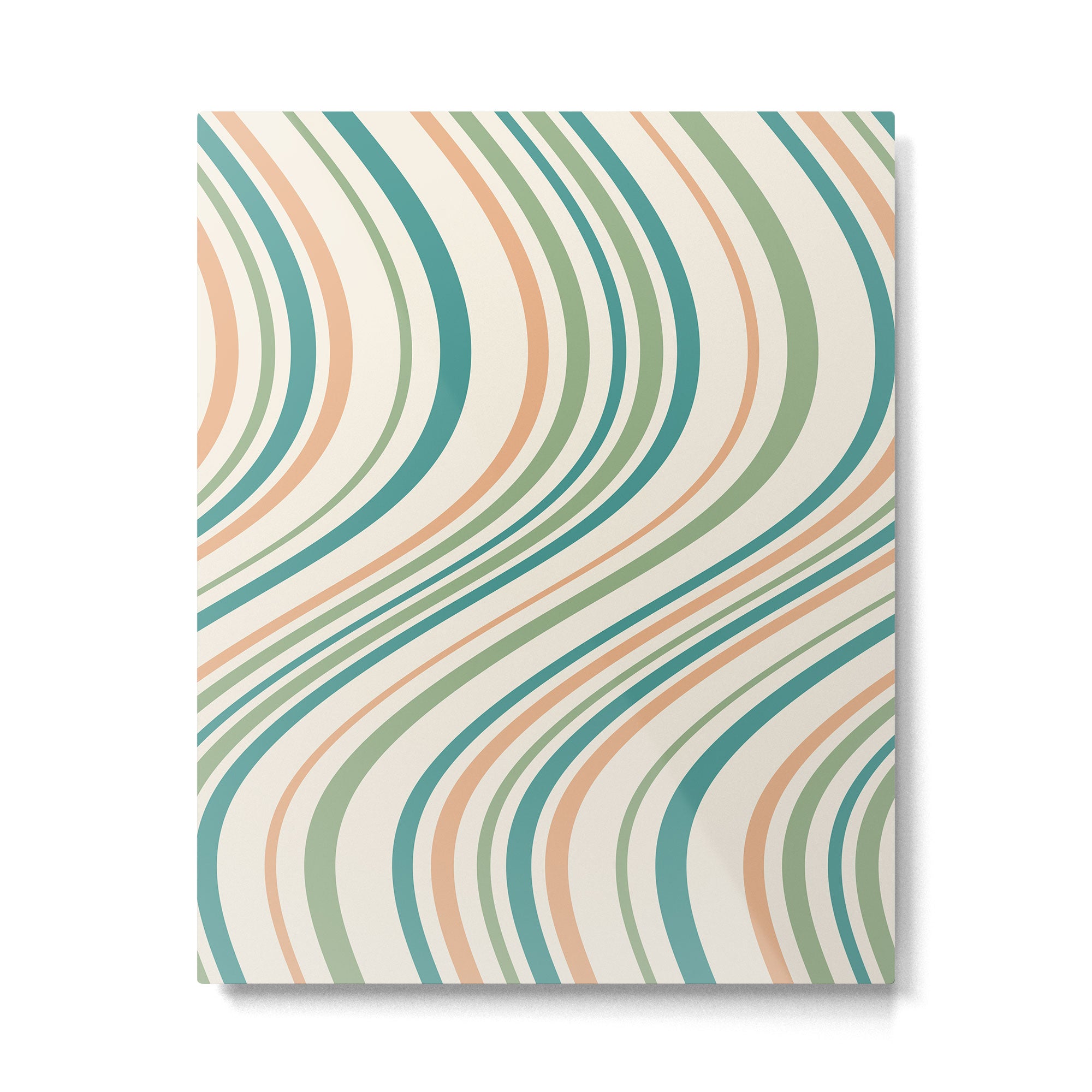 Wavy Stripes XXVI - Natural Boho Metal Print Gallery Image 4