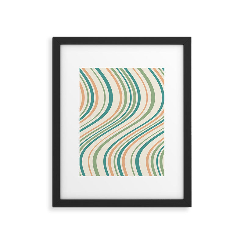 Wavy Stripes XXVI - Natural Boho Framed Art Print Gallery Image 5