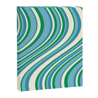 Wavy Stripes XXVII - Beachy Blue and Green Canvas Print Gallery Image 6