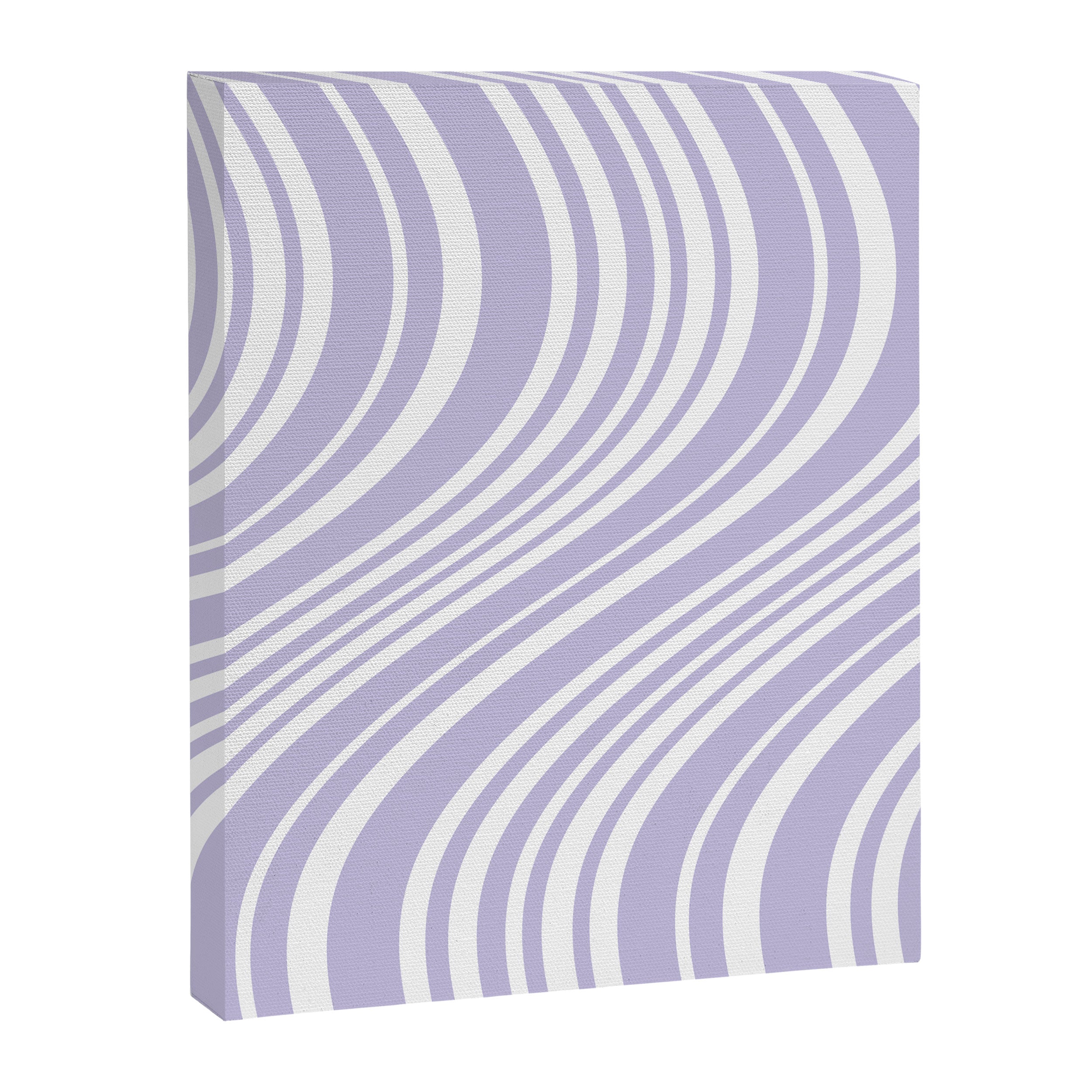 Wavy Stripes XXVIII - Lilac Purple Canvas Print Gallery Image 6