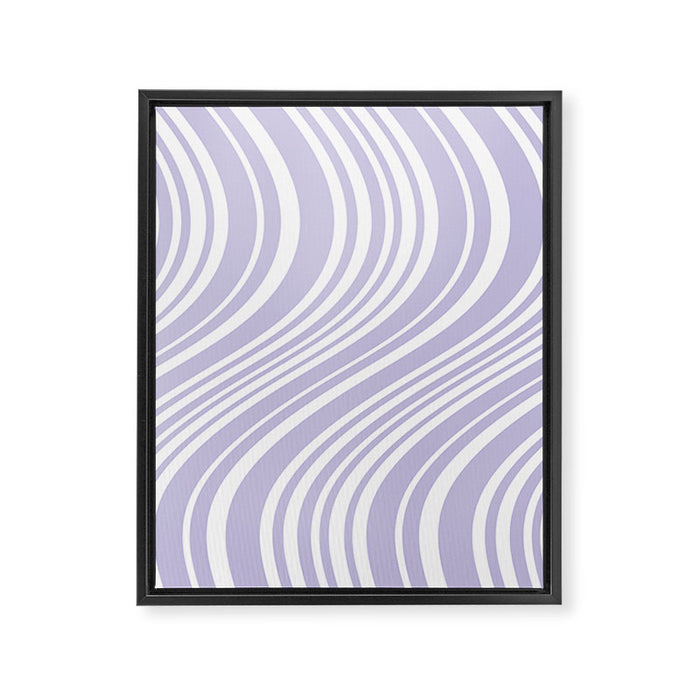Wavy Stripes XXVIII - Lilac Purple Framed Canvas Print Gallery Image 1