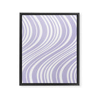 Wavy Stripes XXVIII - Lilac Purple Framed Canvas Print Gallery Image 6