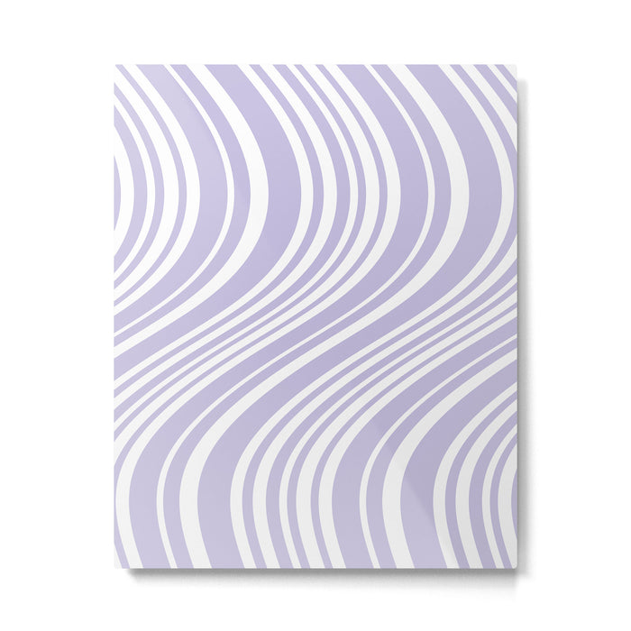Wavy Stripes XXVIII - Lilac Purple Metal Print Gallery Image 1