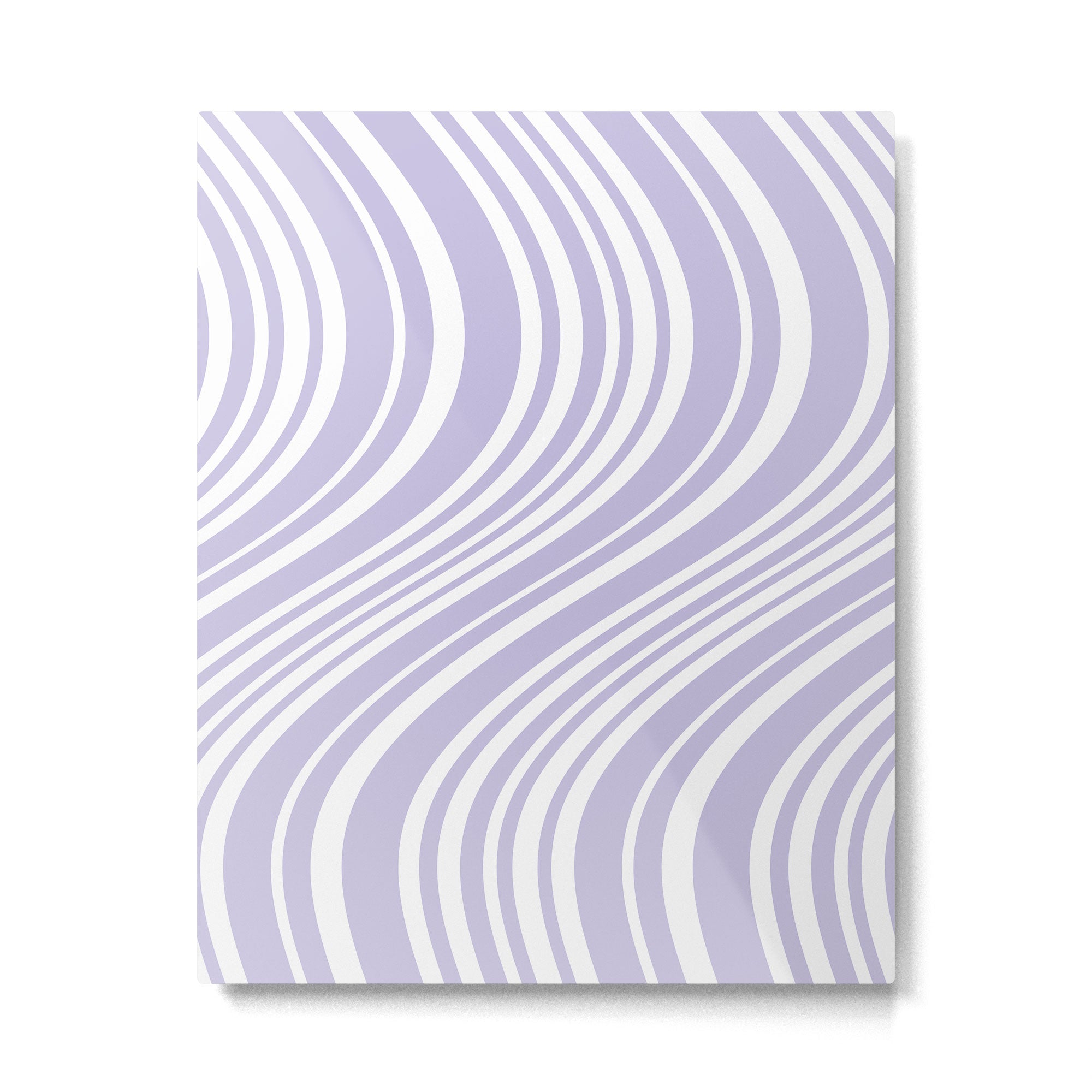 Wavy Stripes XXVIII - Lilac Purple Metal Print Gallery Image 4