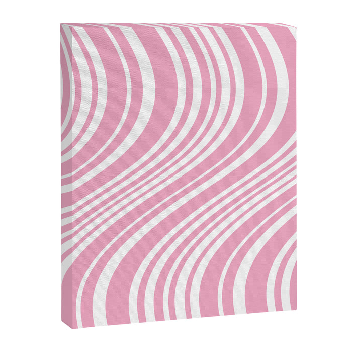 Wavy Stripes XXXI - Pastel Pink  Canvas Print Gallery Image 1