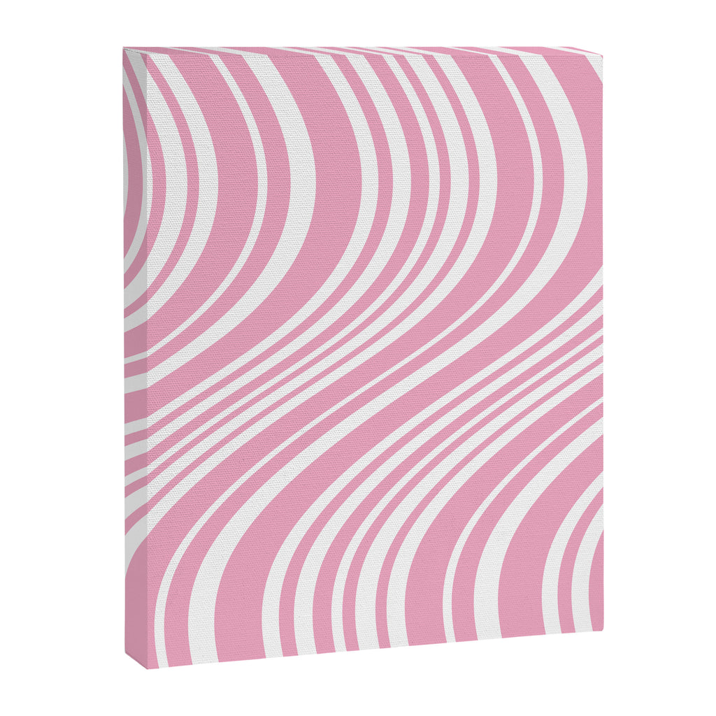 Wavy Stripes XXXI - Pastel Pink  Canvas Print Gallery Image 6